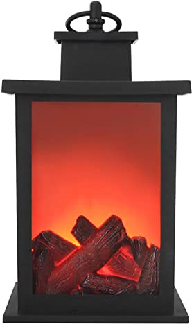 FUUBAMB00 Simulations-Kamin-Windlampe mit Hängendem Griff, Tragbare Batterie, Berührungsempfindliche LED, Dekorativ für Camping Im Innenbereich,25 * 14 * 14cm