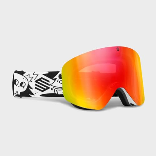 SIROKO - Masques de Ski et Snowboard pour Enfant GX SnowmanRouge