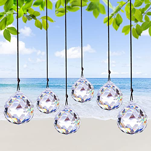 Lot de 6 verres à suspendre sur panneaux solaires, prisme en verre, prisme en verre, panneau solaire, pendentif de bougie, pendentif en cristal pour