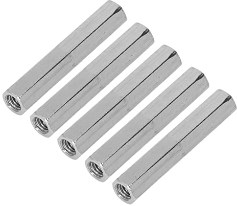 5 Stück Sechskant-Kupplungsmutter, Befestigungsteile Mutter M8 Lange Stangenmutter 1,25 75 Mm Länge 304 Edelstahl Gerade Passende Sechskantstange Sechskant-Verbindungsmuttern für