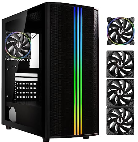 BITFENIX Saber Mesh - Caja de PC sin alimentación (Negro) - Media Torre - Formato ATX