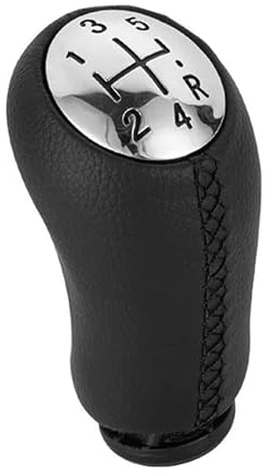 Juttzzei Renault Car Gear Knob 5 Speed, Car Shift Knob Fit for Renault Clio Megane 2 Scenic 2 MK3 MK2 Kangoo Car Gear Shift Knob, Upgraded Leather Renault Clio Gear Stick Knobs - (Black-line)