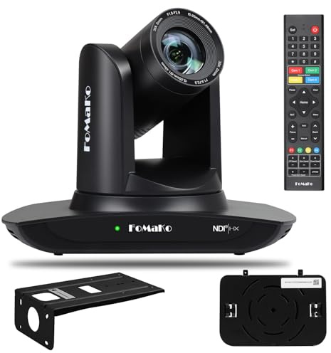FoMaKo NDI HX3 PTZ Kamera KI-Auto-Tracking 30x Optischer Zoom mit HDMI/USB3.0/LAN(PoE) für Live-Gottesdienste, Konferenz, Events. YouTube vMix OBS Live Streaming (FMK30UH NDI Silber)