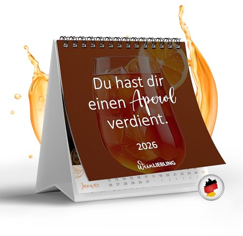 Tischkalender lustige Aperol Kalender Sprüche, Geschenk für Aperol Fans von WeinLIEBLING 2026
