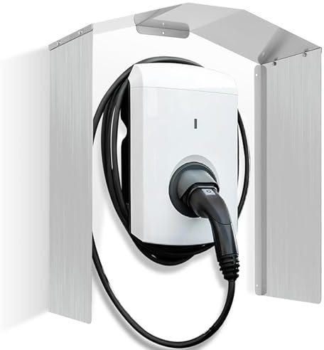 Aisny Wallbox pour Borne Recharge, Auvent pour Voitures électriques Station de Recharge Toit de Protection Contre Les Intempéries Colonne de Charge Protection Contre la Pluie