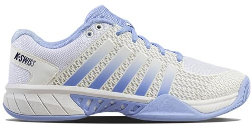 K-Swiss Women’s Express Light Pickleball Shoes, Bright White/Open Air/Estate Blue, 7.5 M