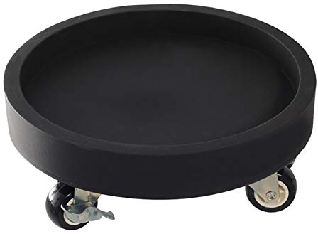 BGFYUSF Supporto per Piante in Vaso con Ruote, Portavasi Rotondo su Ruote Carrello Sottovaso con Ruote Universali, Sottobicchiere per Interni ed Esterni (Nero 50 cm)