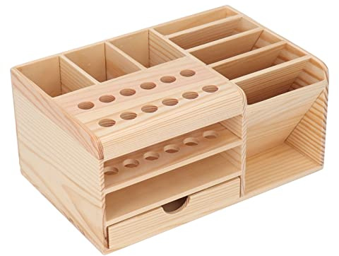 Repair Tool Organizer, Synthetic Wood Classified Storage Box with Multi Compartments, Strong and Sturdy, for Mobile Phone Maintenance Tools