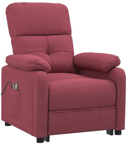 LIANGDONFC lesestuhl、kinosesselMassagesessel Elektrisch Weinrot StoffArbeitszimmer, Wohnzimmer,