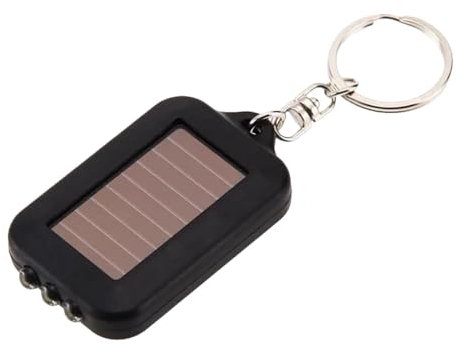 Solar Charging Keychain Flashlight - minii Flashlight Keychain Torch |LED Solar Powered Small Keychain Flashlight|Pocket-Sized minii LED Keychain Flashlight |Portable Flash Torch With Built-in Battery