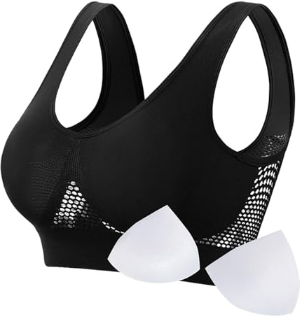 Uwdiohq Soutiens-Gorge Femme Soutien-Gorge Sport À La Mode pour Femmes, sous-Vêtements Respirants, Grande Taille, sans Jantes, Creuse sans Couture, Soutien-Gorge Yoga sous-Vêtement Ski