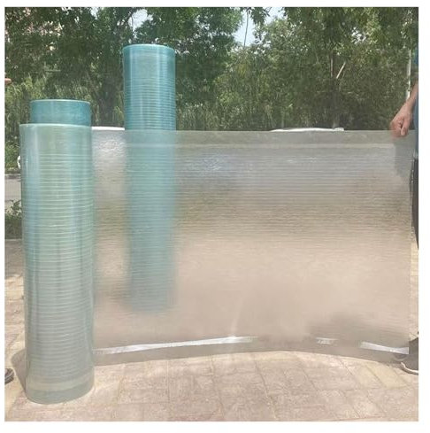 Pannelli per tetti in policarbonato trasparente, leggeri, per serre e terrazze, facili da piegare, 0,8 x 25 m
