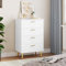 YITAHOME Commode avec tiroirs - Commode à 4 tiroirs - Commode pour chambre à coucher - Commode de couloir - Commode haute - En bois - 62 x 35 x 96 cm - Blanc