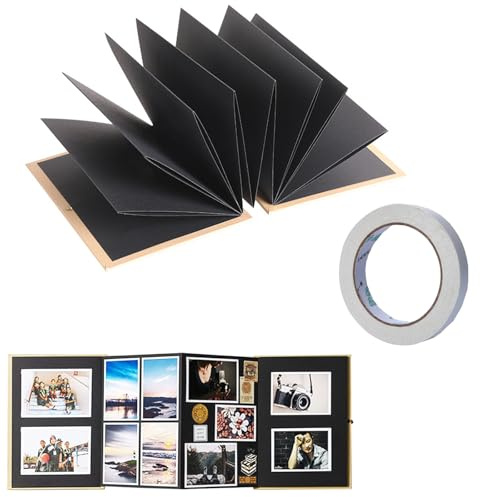 Álbum de Scrapbook DIY - 18 Páginas Álbum de Fotos Personalizable (21x15 cm), Libro Plegable de Recuerdos para Fotos y Objetos, Ideal para Cumpleaños, Bodas y Graduaciones