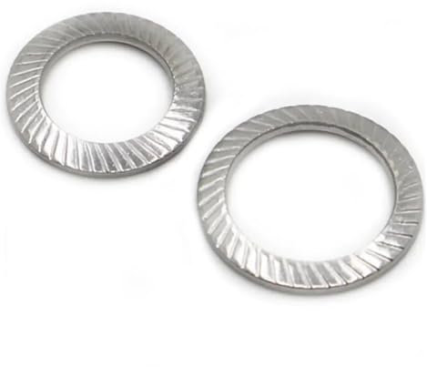 5-50 Pezzi 304 A2-70 Acciaio Inossidabile Molla a Disco rondella di Sicurezza dentellata Guarnizione Elastica zigrinata M2.5-M16(M2.5 50pcs)