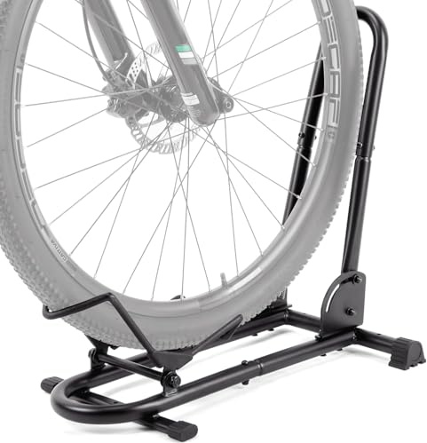 CXWXC Soporte de Suelo Plegable para Bicicletas Interiores, Ideal para Garaje y hogar,Compatible con Bicicletas de montaña,Carretera y eléctricas de 26 a 29 Pulgadas, Almacenamiento Seguro y Compacto