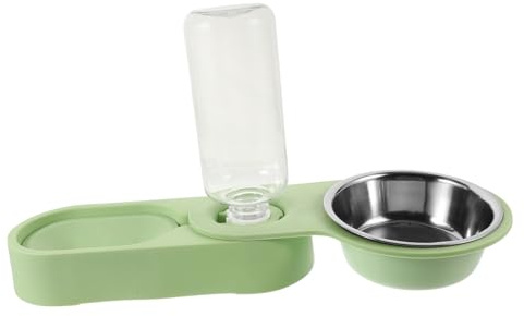 PENIKOKO Rotatable Corner Double Stainless Steel Feeder Bowl for Cats and Dogs Safe Automatic Pet Feeding Station with Removable Bowls Easy to Wall Mounted Dispenser