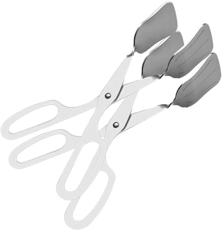 TOPBATHY 2 Piezas Pinzas Buffet Acero Inoxidable con Cabeza Ancha Forma Pinzas para Ensalada Pan y Carne Utensilios de Cocina Pulidos Espejo para Eventos y Catering