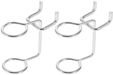 Anneome Porta Chiavi Inglesi da Parete per Pannello Forato, Ganci in Ferro Argento a Doppio Anello, 10 Pezzi per Officina e Garage