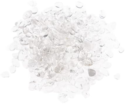 ABOOFAN Gravier en Cristal Naturel Blanc 400g pour Aquarium et Vase, Pierres Lisses et Teintes Naturelles Inaltérables, Décoration Élégante pour Nettoyage des Chakras