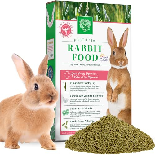 Small Pet Select – Rabbit Food Pellets, 10lb (4.53kg) Bag | Premium Timothy Hay-Based Formula with Essential Nutrients for Daily Health & Digestion
