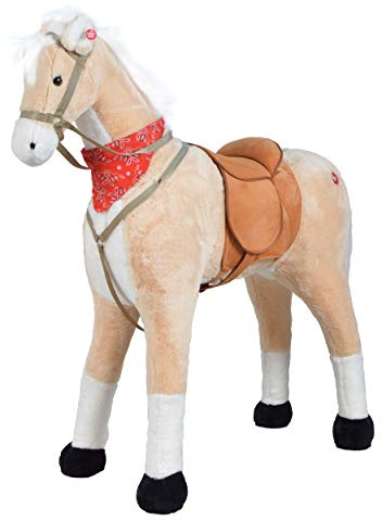Pink Papaya Stehpferd Sternchen, XXL 105 cm, Pferd zum Draufsitzen | Großes Plüschpferd zum Reiten & Draufsitzen, belastbar bis 100 kg: Stehpferd 105 cm, Spielpferd, Reitpferd XXL für Kinder
