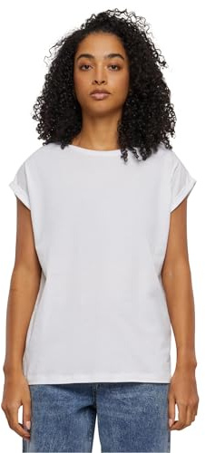 Urban Classics Ladies Extended Shoulder Tee, Camiseta Mujer, White, L