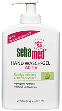 SEBAMED Handwaschgel-Aktiv im hygienischen Spender, reinigt mild mit Limettenextrakt, pflegt mit Panthenol, schützt vor Bakterien, 300 ml
