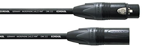 Teufel 10,0 m Cordial XLR-Kabel - Mikrofon-Kabel | für ROCKSTER, ROCKSTER AIR, AIR 2 und POWER HIFI zum stereo - schwarz