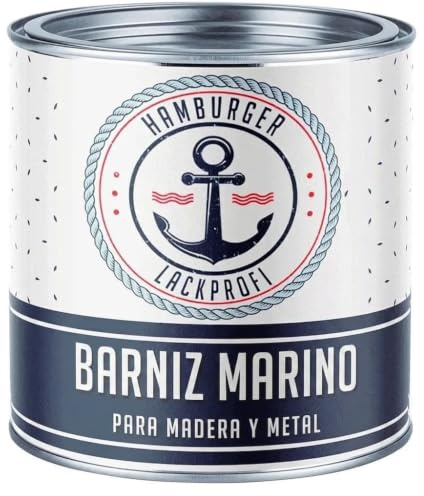 Barniz marino brillante para madera y metal gris RAL 7035 Barniz para yates Pintura yates Pintura barcos (2,5 L) Hamburger Lack-Profi