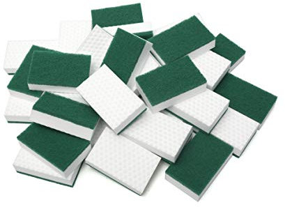 LTWHOME 110 x 70 x 30mm Hartnäckige Fleckreinigungspad Schwamm Scheuerschwamm Hohe Dichte Keine Kratzer für Küche, Bad und so weiter (Packung mit 100)