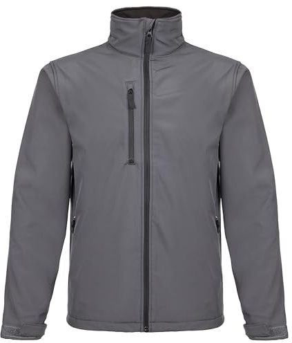Fort - Selkirk Softshell Jacket - Grigio, Navy o Nero Giacca - Giacca in pile Uomo - Pile Uomo - Giacche in pile da uomo - Abbigliamento da lavoro - Giacca da lavoro confortevole - Giacche Softshell