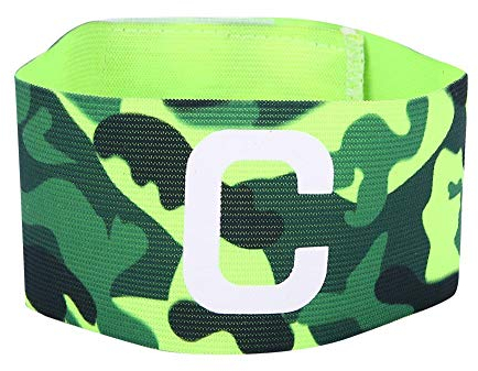Dwawoo Kapitänsbinde Fußball, Captain Armband Elastisch Verstellbare Spielführer Armbinde Nylon Fußball Kapitänsbänder Outdoor Team Sportgruppen Armbinden(Grün)