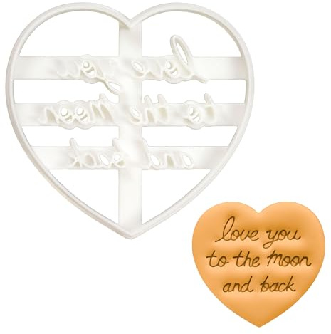 Love You to the Moon and Back Ausstechform (kursive), 1 Teil