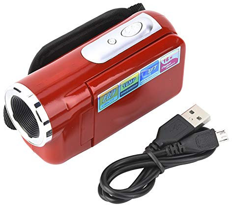 Vikye TFT LCD Sceen Camcorder Recorder, DV Camcorder, Regalo de cumpleaños para Uso en Exteriores para Ciclismo para Correr(Red)