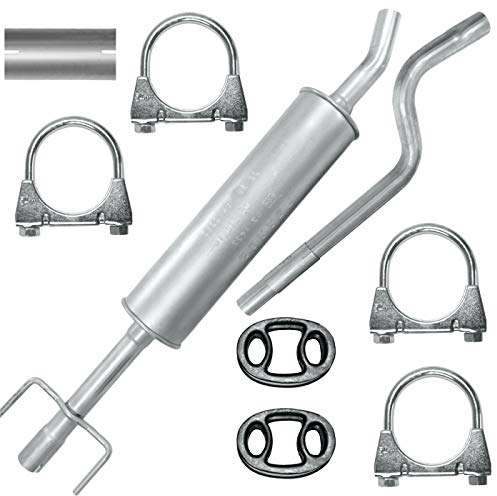 Adamot Mitteltopf Auspuff Mittelschalldämpfer für Opel Astra G 2 II 1.4i, Astra H 3 III 1.4i 16V