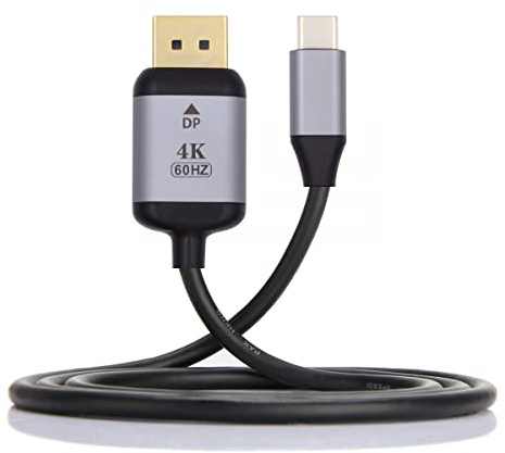 cablecc Câble USB-C USB 3.1 type C source vers DisplayPort DP Displays mâle 4K pour ordinateur portable 1,8 m