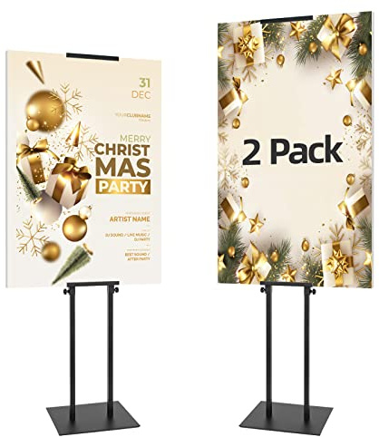 Poster Holder for Display, Adjustable Pedestal Sign Stand Up to 78 Inches