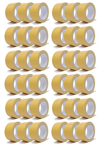 gws 36 Rollen Doppelseitiges Verlegeband, Stark klebendes Teppichband für Teppich & PVC-Böden, Profi-Qualität, je Rolle 25 m x 50 mm