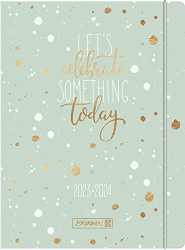 BRUNNEN Schülerkalender „Celebrate“ 2023/2024 1 Seite = 1 Tag A6 mint