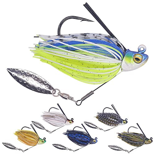 Swim-Jigs-for-Bass-Fishing-Lures Swimbait Underspin Swimming Bass Jigs 1/2 3/8 1/4 oz