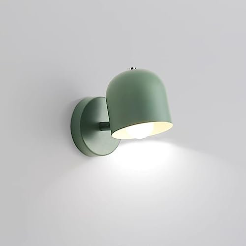 Chao Zan Faretto da Parete, compatibile con lampadina E27 da max. 60 Watt, Stile Moderno ed Elegante, Lampada da muro per Soggiorno e Camera da letto Corridoio,Senza Lampadina (Verde)