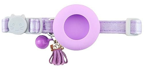 Hundehalsband, Katzenhalsband, Katzenhalsband im Freien, Park, Hund, Katze, GPS-Finder, Ortungsschutz, Tracking, Katzen-Tracking-Halsband, Haustierhalsband, Anti-Verlust-Haustierzubehör ( Color : Purp