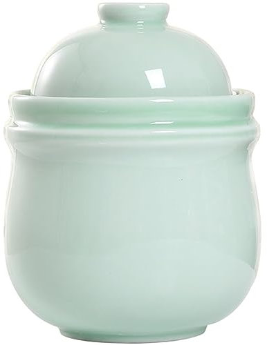 Fermentierglas Pickle Jar Ceramic Kompakte Wasserdichtung Für Zu Hause Gurkenglas Mit Deckel, Küche Verdickung Lagerung Kimchi-Glas, Tee-Cerealien Vorratsflasche (Color : Blau, S : 2L)