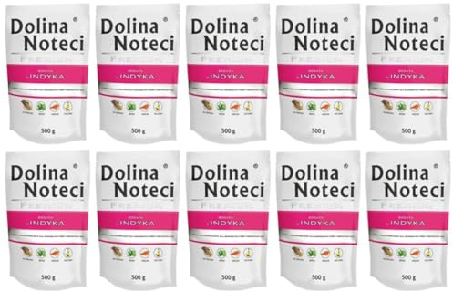 Dolina Noteci Premium Nassfutter für Hunde Truthahn Glutenfrei 10 x 500g