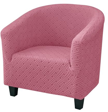 Morbuy Sesselbezug Stretch, Sessel Überzug Universal Sesselhussen Waschbar Schicker Jacquard Sesselüberzug Hussen Cocktailsessel Clubsessel Überzug Weich, Elastisch (Sakura Rosa)