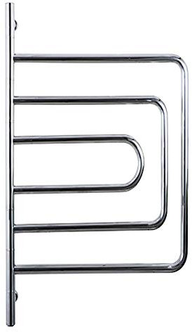 MRKU Calentador de Toallas eléctrico, toallero eléctrico de Pared, radiador toallero calefaccionado de Acero Inoxidable para baño, Plateado