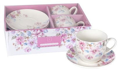 LIVELLO Porzellan-Tassenset – 2 Kaffeetassen mit Untertassen (250 ml/14 cm), stilvolles Design, ideal für Kaffee oder Tee, Geschenkidee, Kaffeetassen-Set