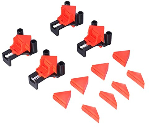 Natudeco 4pcs Angle Clamps 60 90 120 Degree Adjustable Spring Corner Clamps Picture Frame Fixer Corner Clip Woodworking Tools