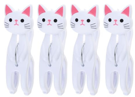 Dcaknri 4pcs Plastique Pégages Pinces À Linge Cartoon Clips Serviette Plage Clips Clipons À Linge pour Les Épingles À Linge pour Maison